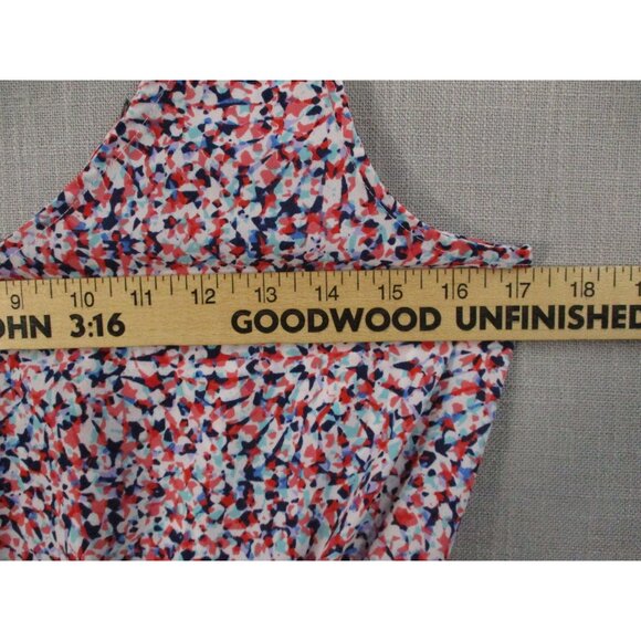 Aqua Womens Sleeveless V-Neck Romper Small Multicolor Abstract Print 100% Polyes - Picture 4 of 8